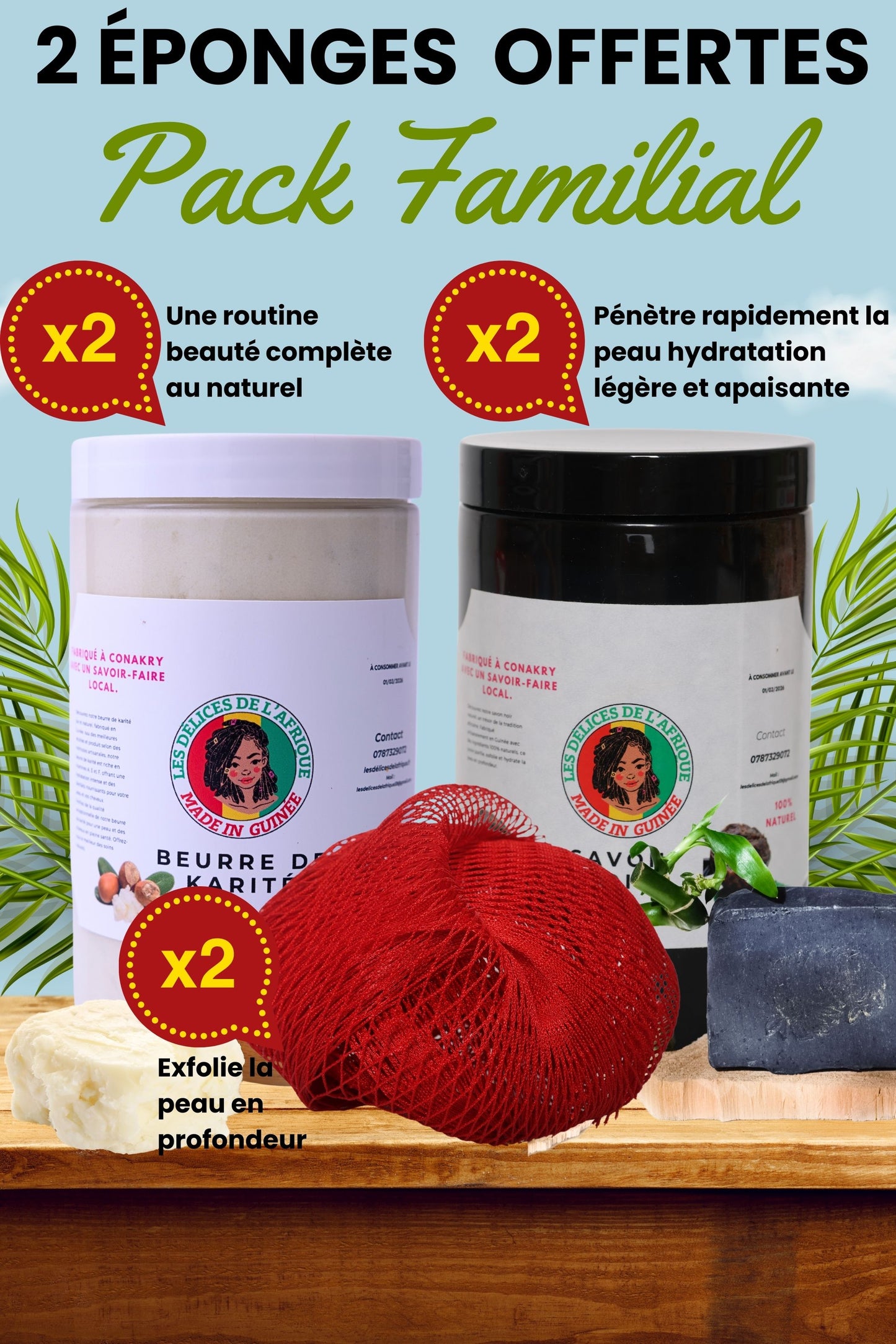Pack Familial - 2 éponge offerte